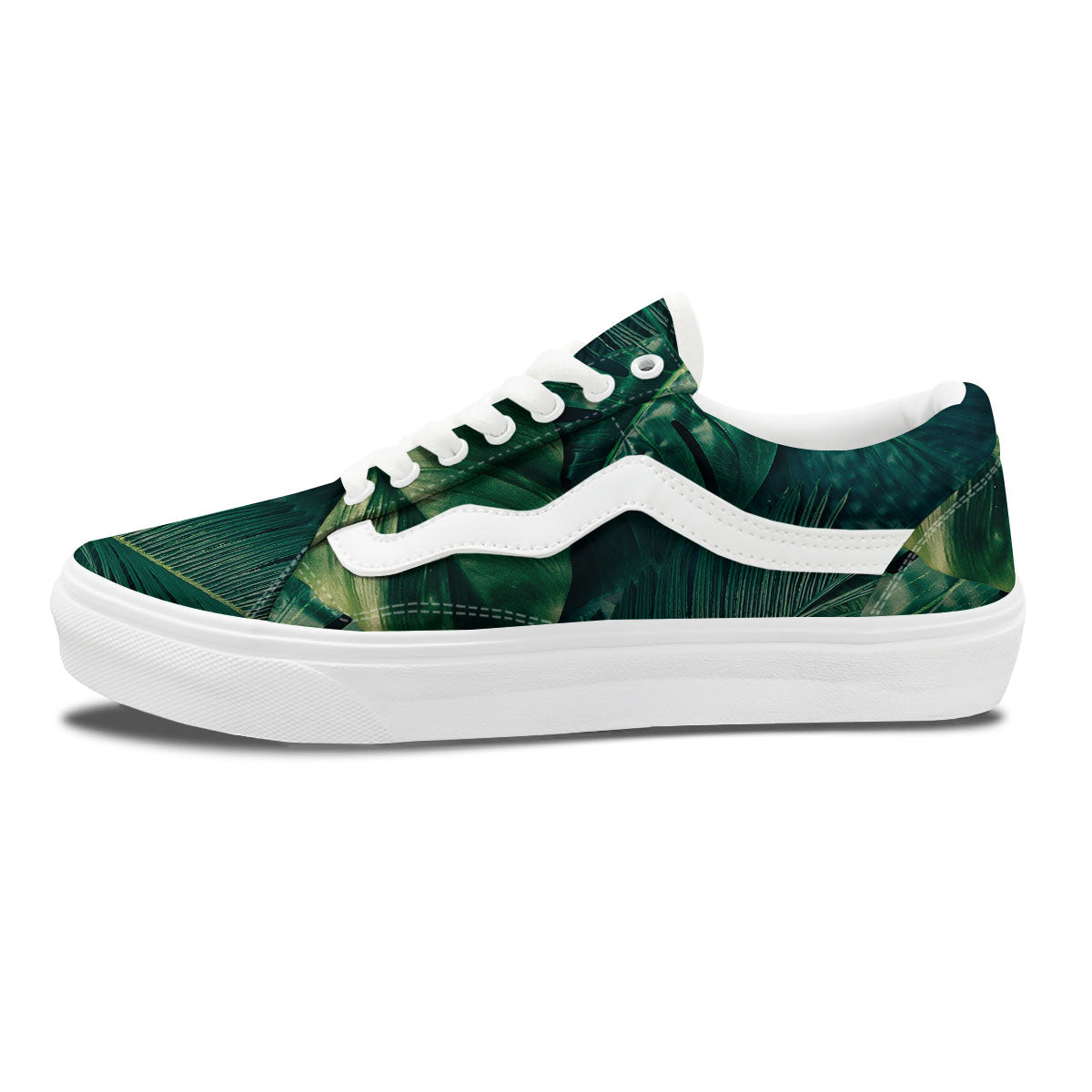 Tropical Leaf Natural Print Skate Shoes-grizzshop