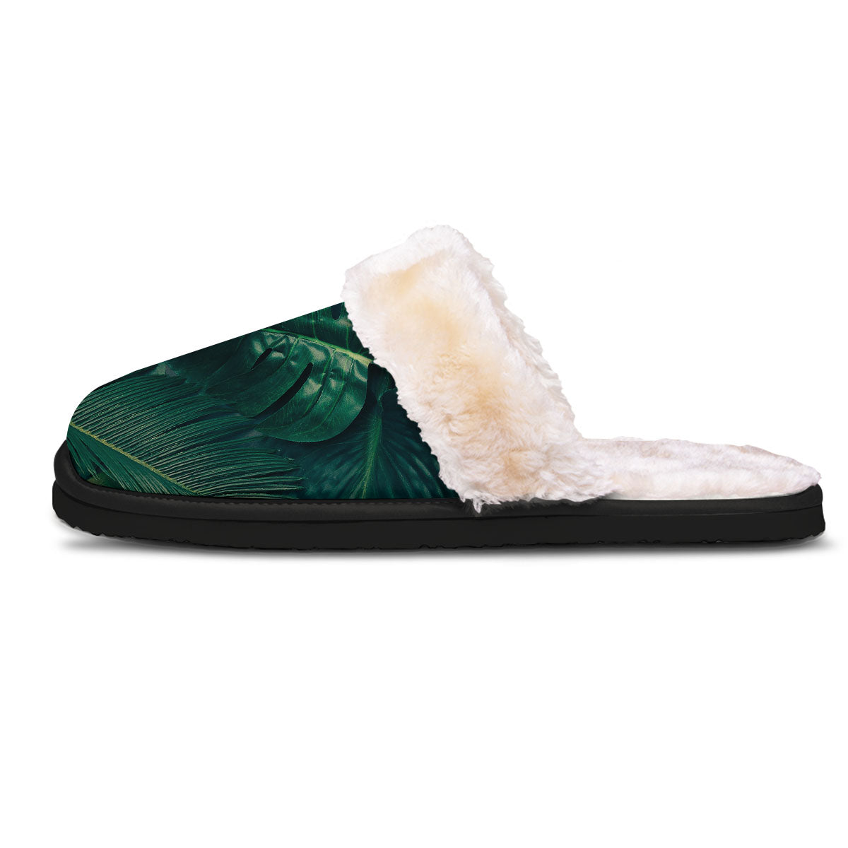 Tropical Leaf Natural Print Slippers-grizzshop