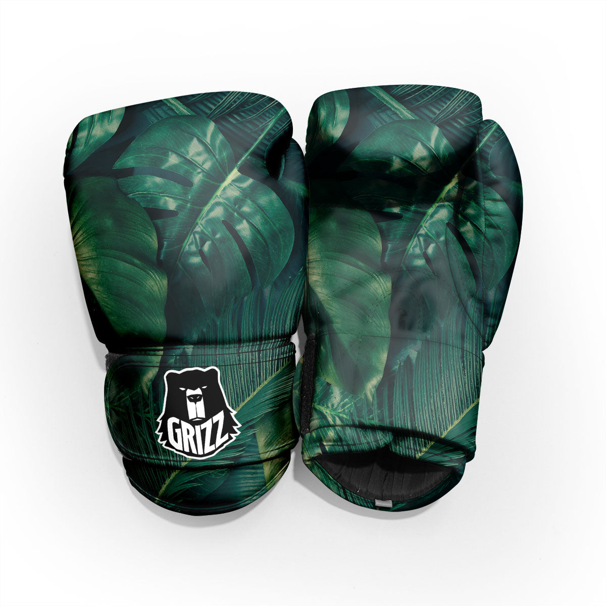 Tropical Leaf Natural Print Pro Boxing Glove