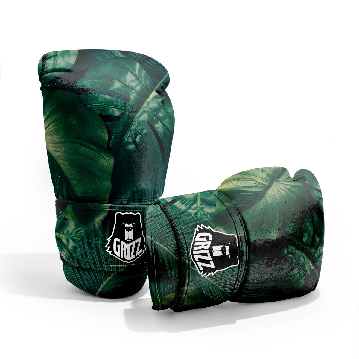 Tropical Leaf Natural Print Pro Boxing Glove