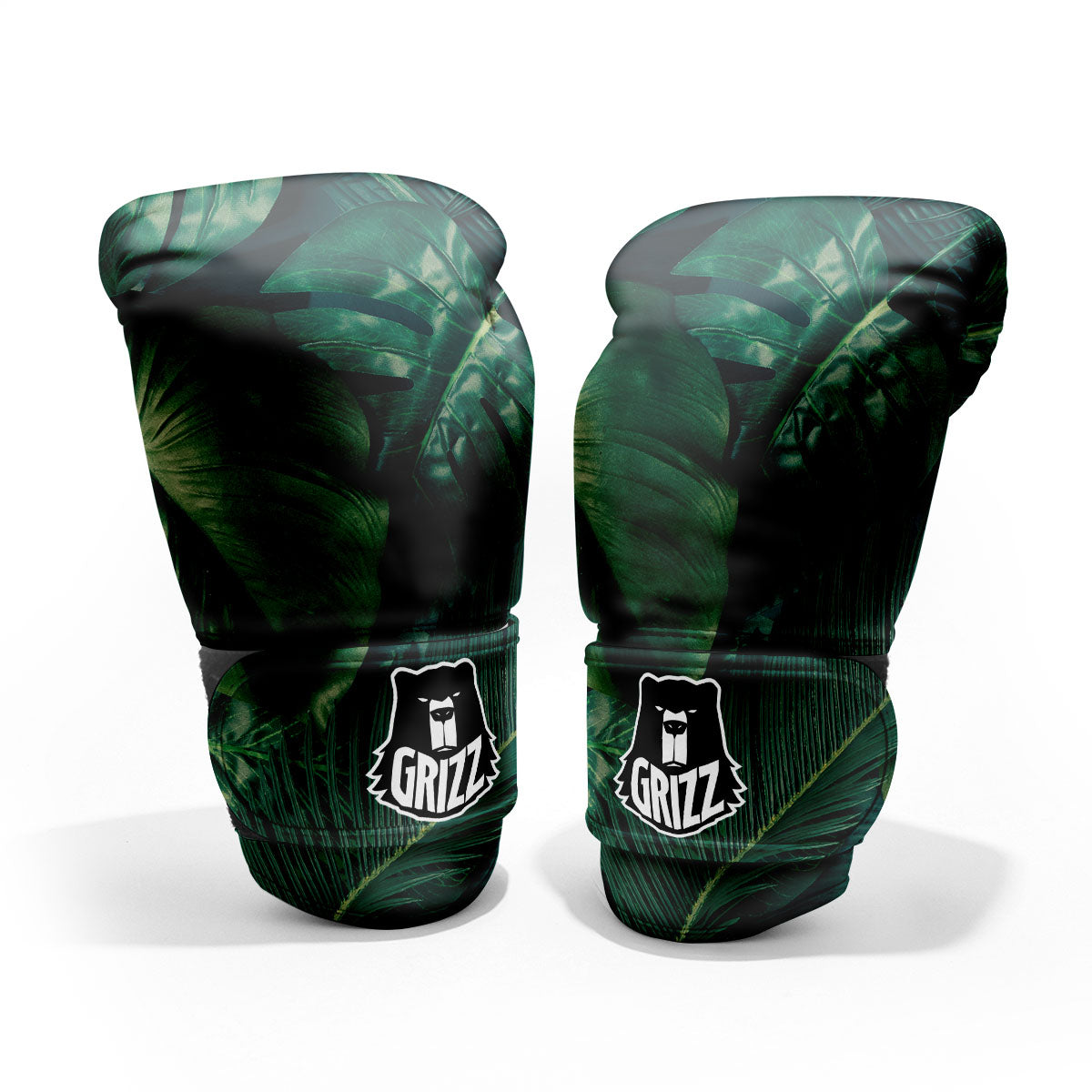 Tropical Leaf Natural Print Pro Boxing Glove