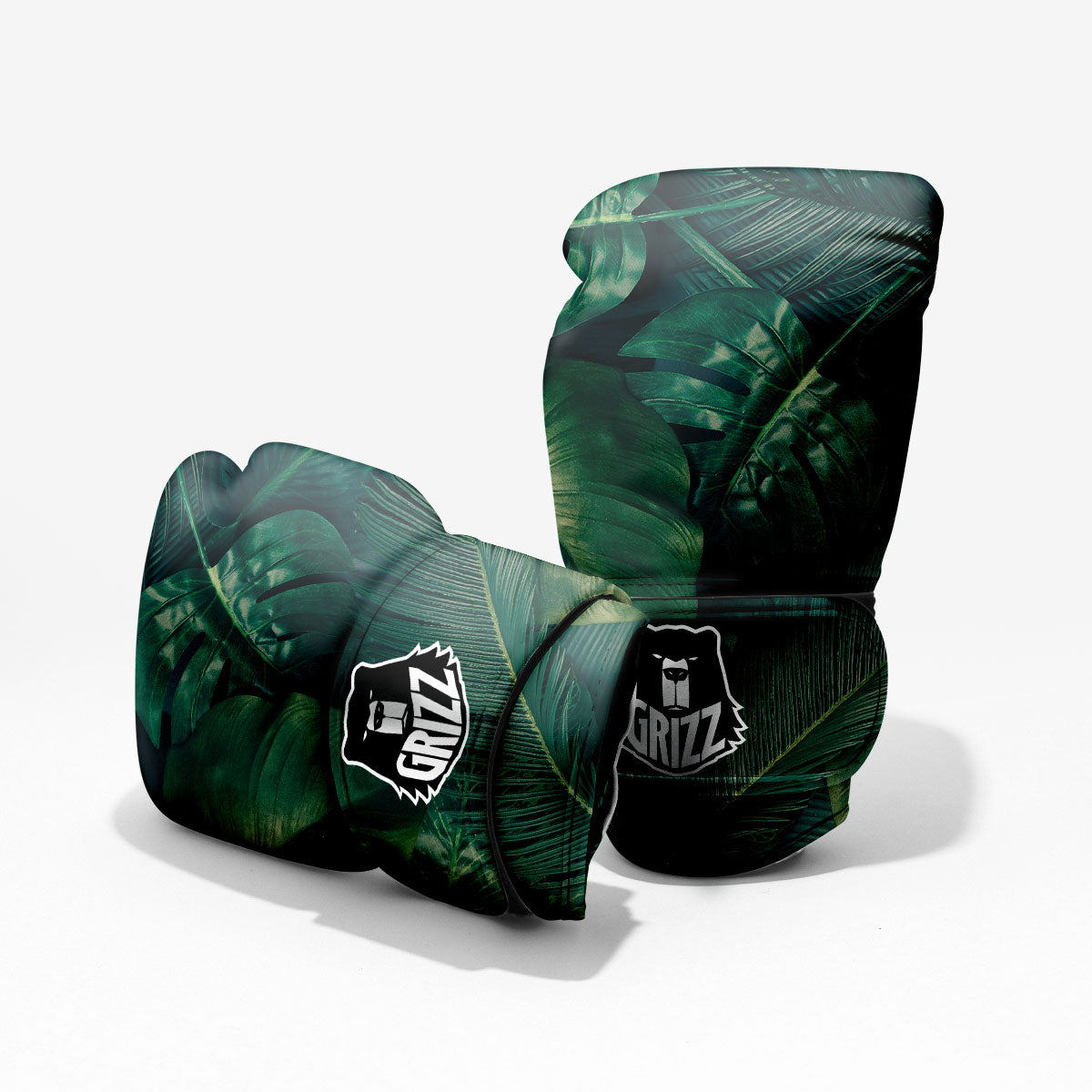 Tropical Leaf Natural Print Pro Boxing Glove