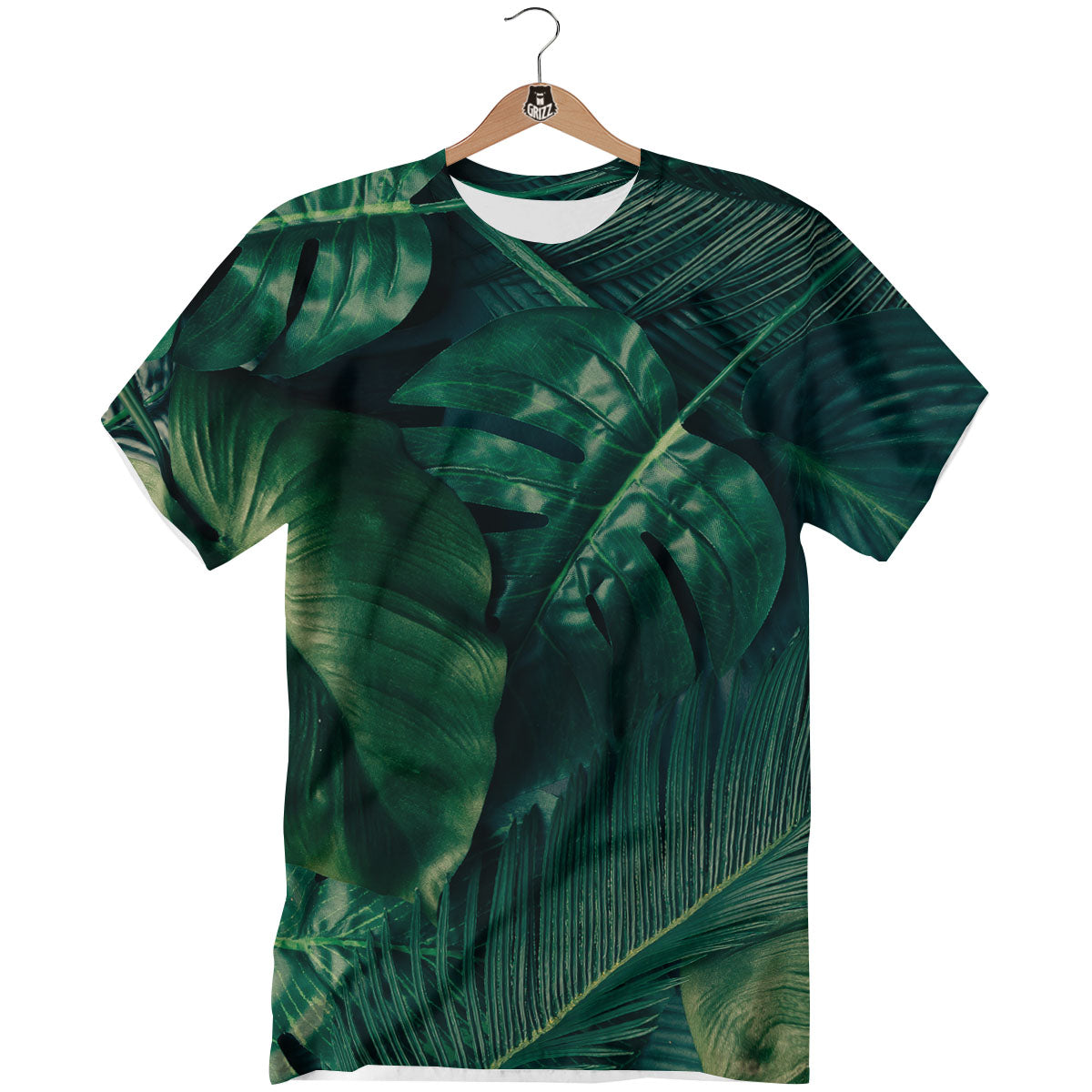 Tropical Leaf Natural Print T-Shirt-grizzshop