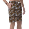 Tropical Leaf Skull Men's Shorts-grizzshop