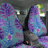 Tropical Leaf Teal And Purple Print Car Seat Covers-grizzshop