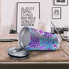 Tropical Leaf Teal And Purple Print Tumbler-grizzshop