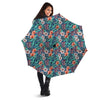 Tropical Leaf Teal Print Pattern Umbrella-grizzshop