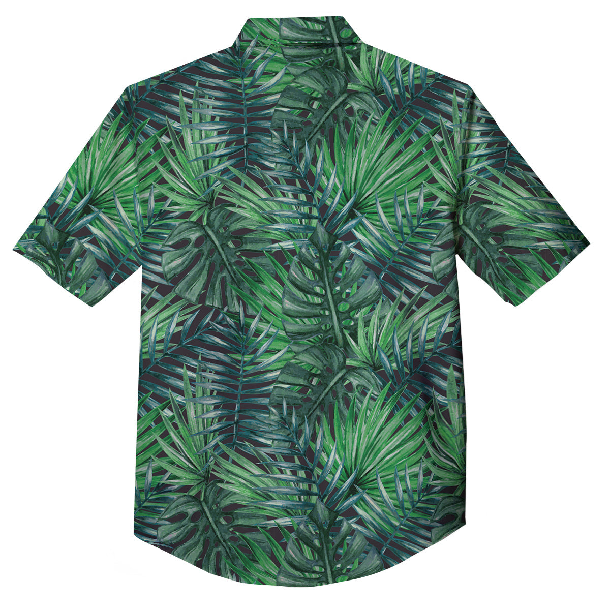 Tropical Leaf Watercolor Print Pattern Button Up Shirt-grizzshop