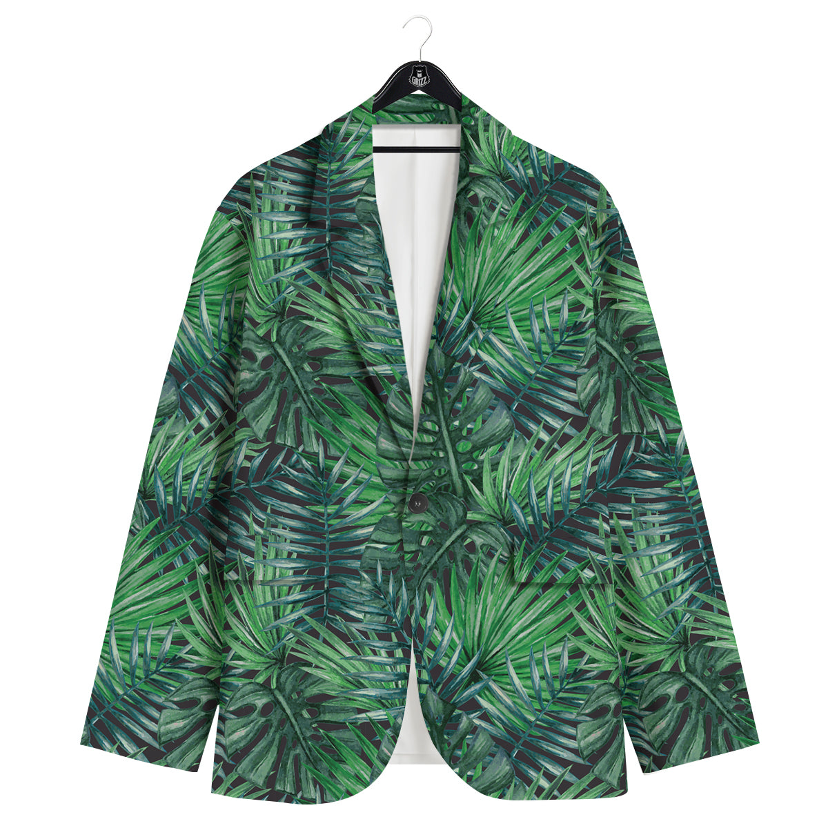 Tropical Leaf Watercolor Print Pattern Men's Sport Coat-grizzshop