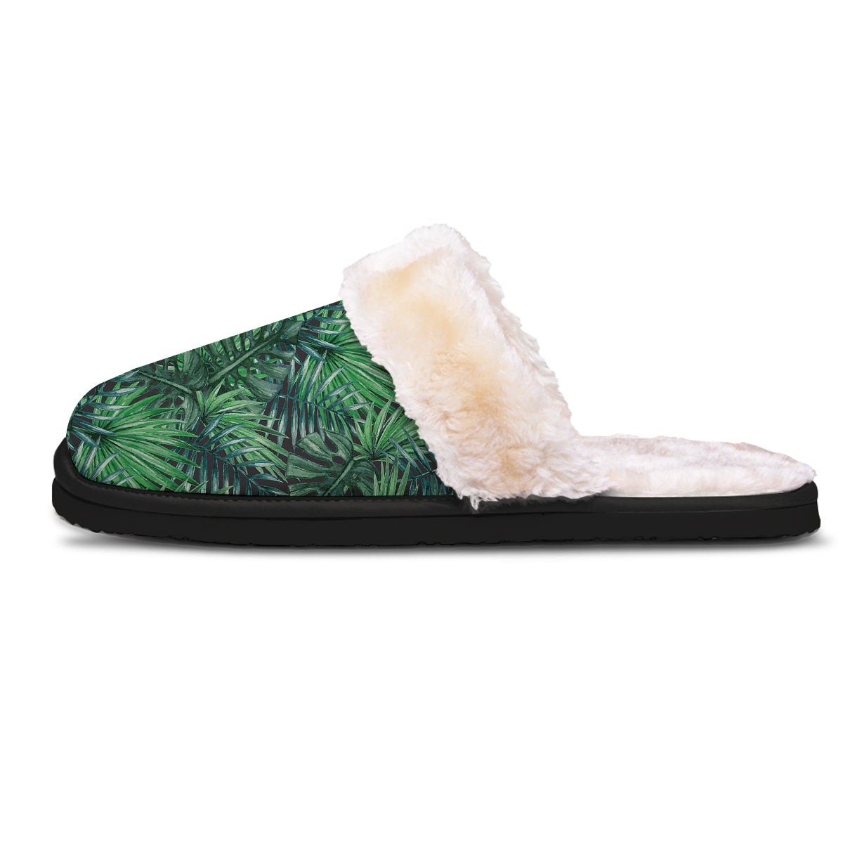 Tropical Leaf Watercolor Print Pattern Slippers-grizzshop