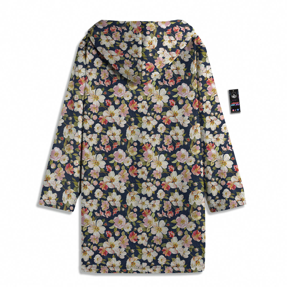 Tropical Leaves Blossom Print Pattern Men's Windbreaker Jacket