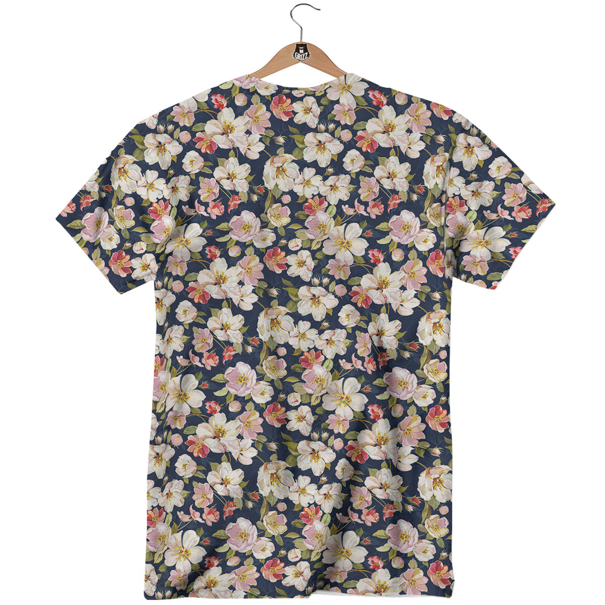 Tropical Leaves Blossom Print Pattern T-Shirt-grizzshop