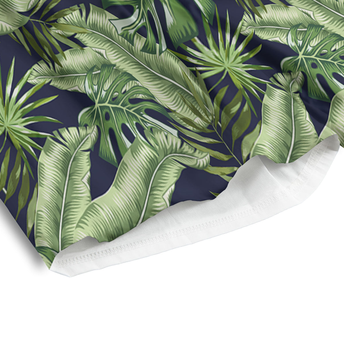 Tropical Leaves Blue Print Men's Athletic Shorts-grizzshop