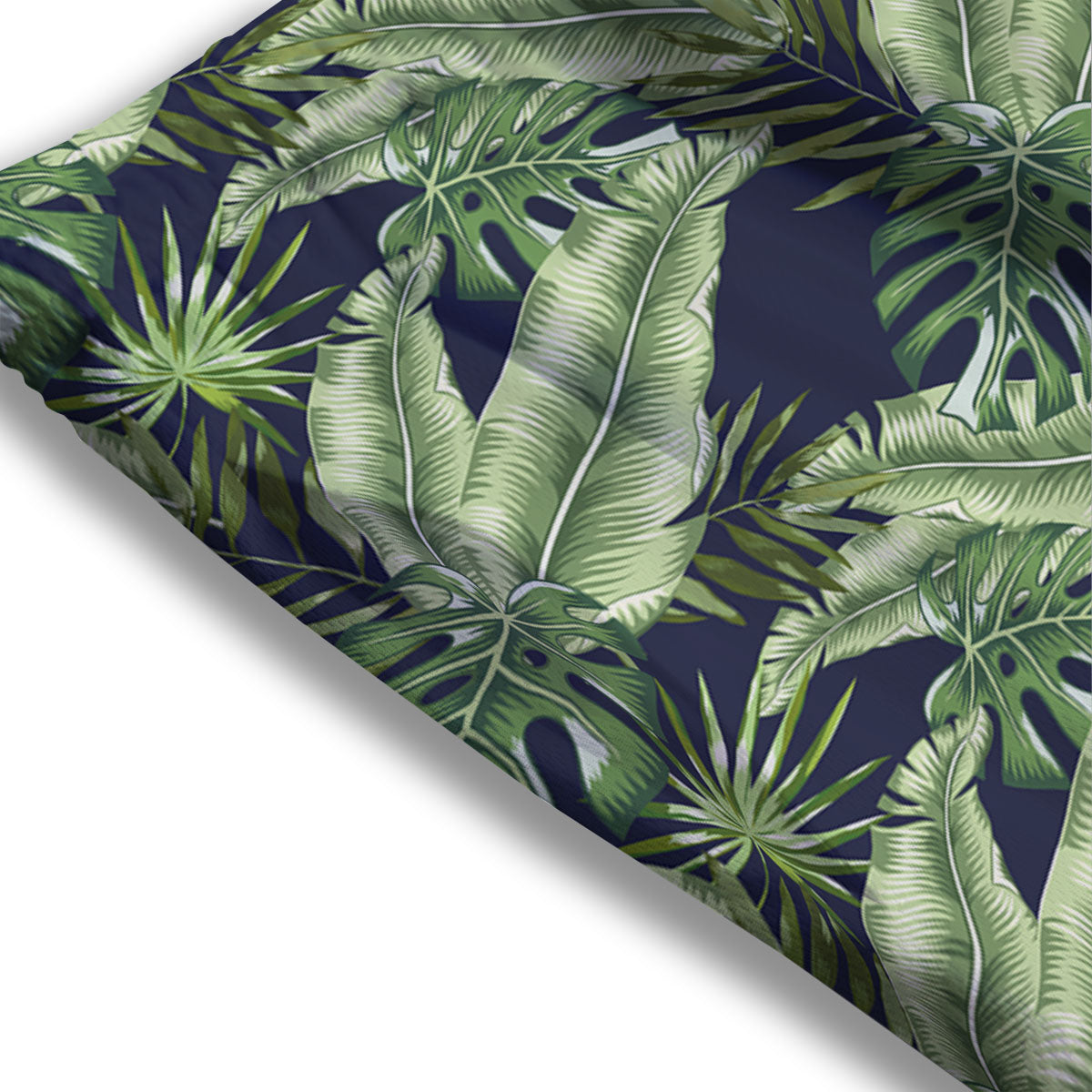 Tropical Leaves Blue Print Mesh Shorts-grizzshop