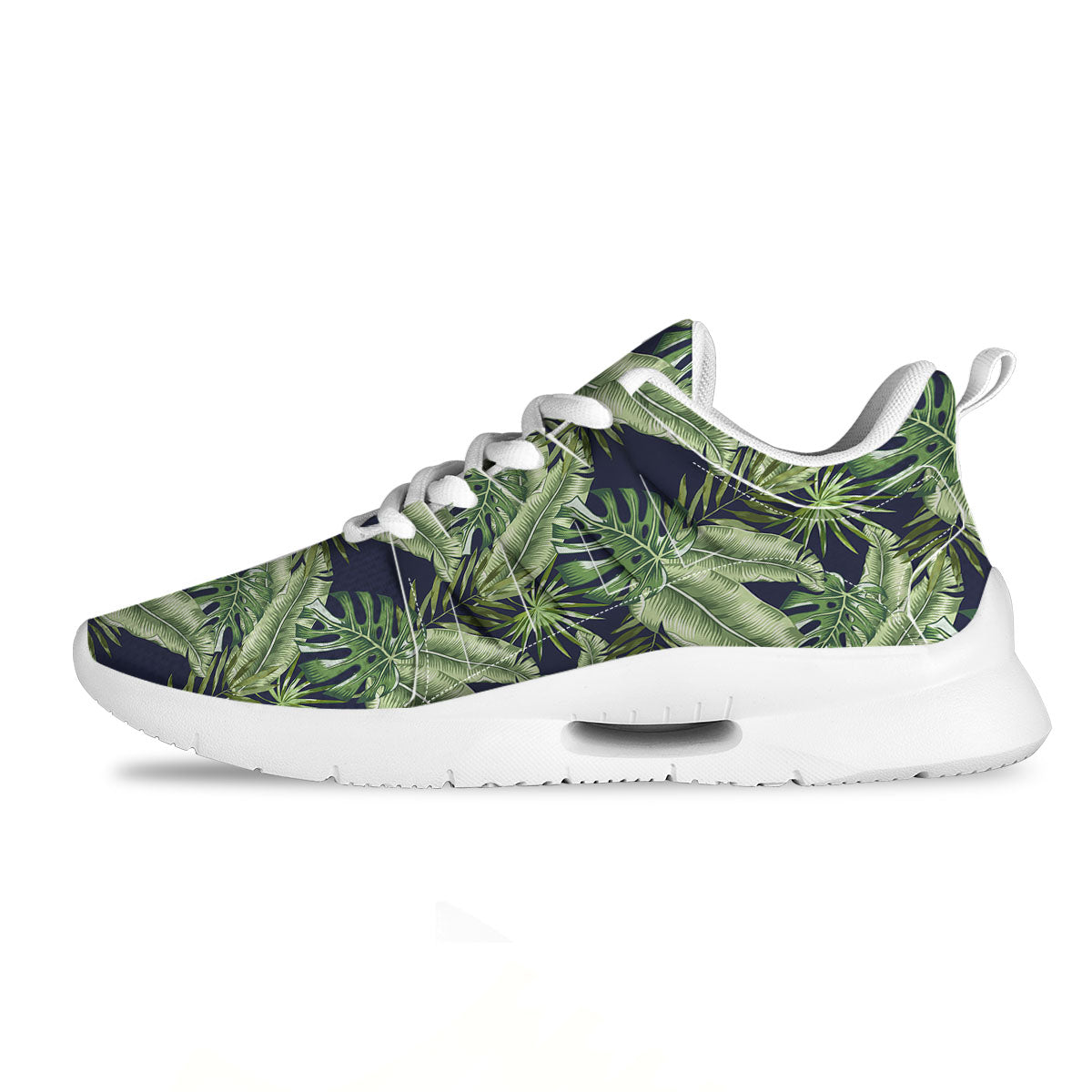 Tropical Leaves Blue Print Tennis Shoes-grizzshop