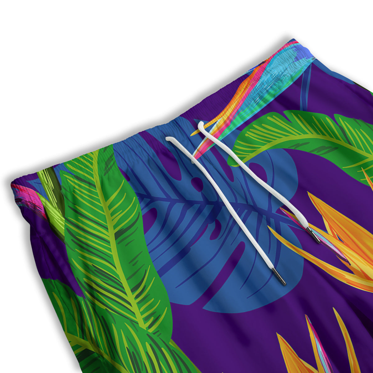 Tropical Leaves Colorful Print Pattern Colorful Men's Athletic Shorts-grizzshop