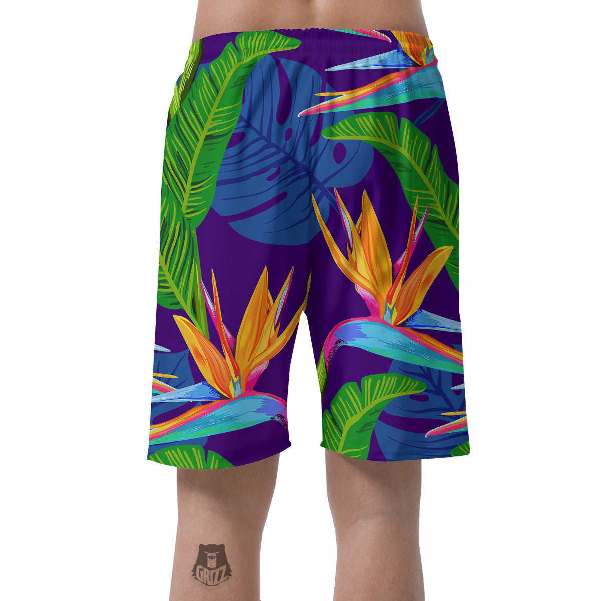 Tropical Leaves Colorful Print Pattern Colorful Men's Shorts-grizzshop