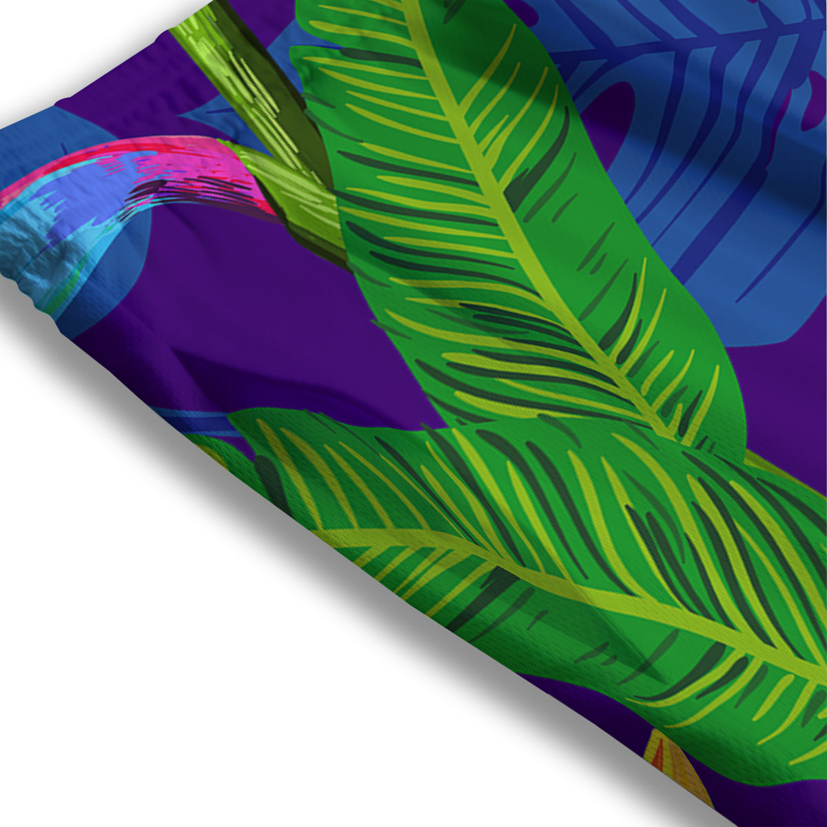 Tropical Leaves Colorful Print Pattern Colorful Mesh Shorts-grizzshop