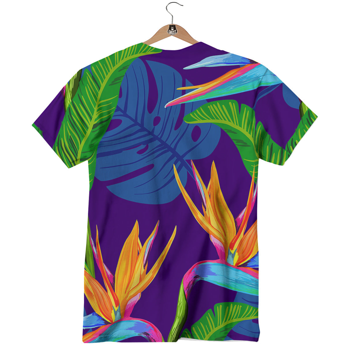 Tropical Leaves Colorful Print Pattern Colorful T-Shirt-grizzshop