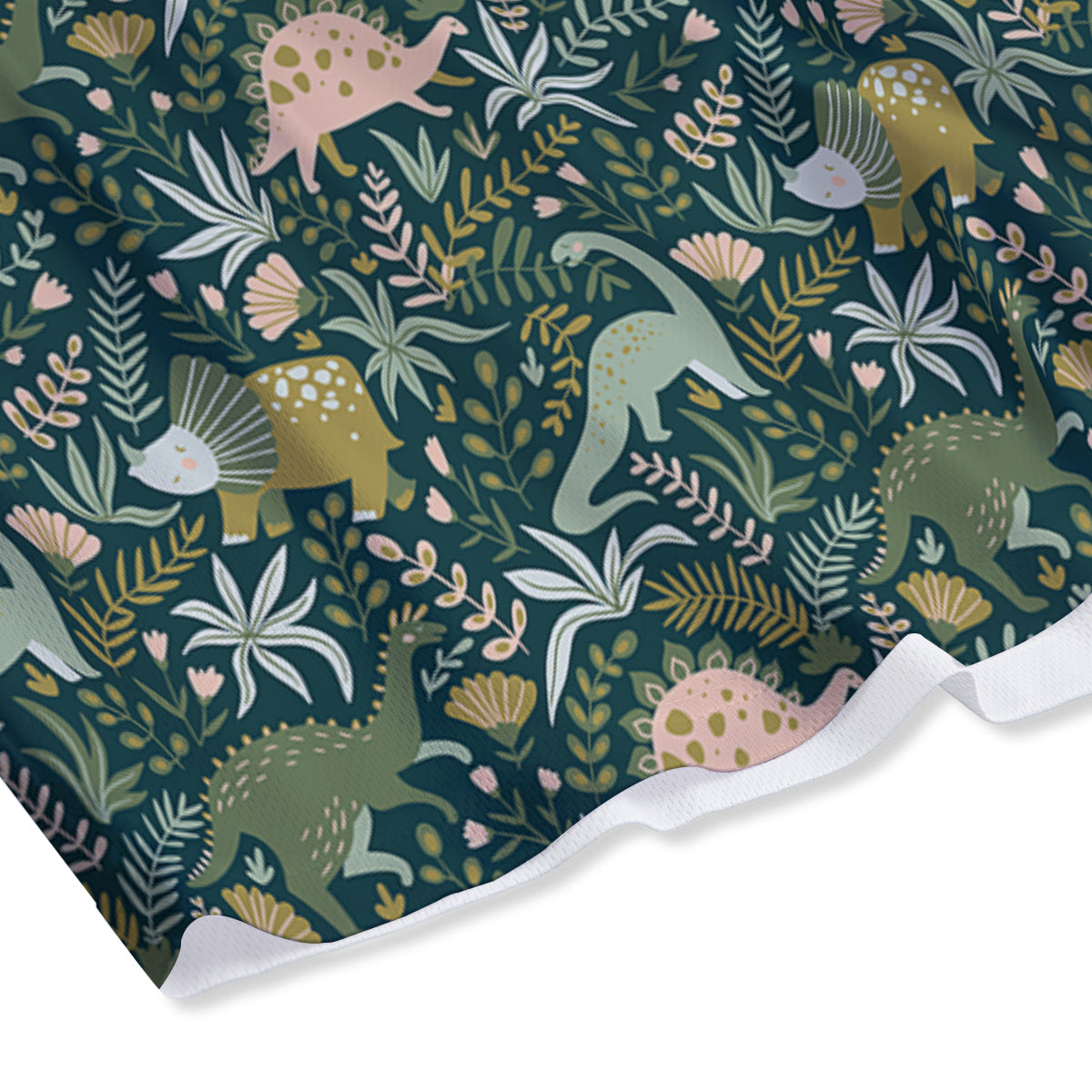 Tropical Leaves Cute Dino Print Pattern Mesh Shorts-grizzshop