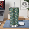 Tropical Leaves Cute Dino Print Pattern Tumbler-grizzshop