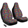 Tropical Leaves Exotic Bird Aztec Print Pattern Car Seat Covers-grizzshop