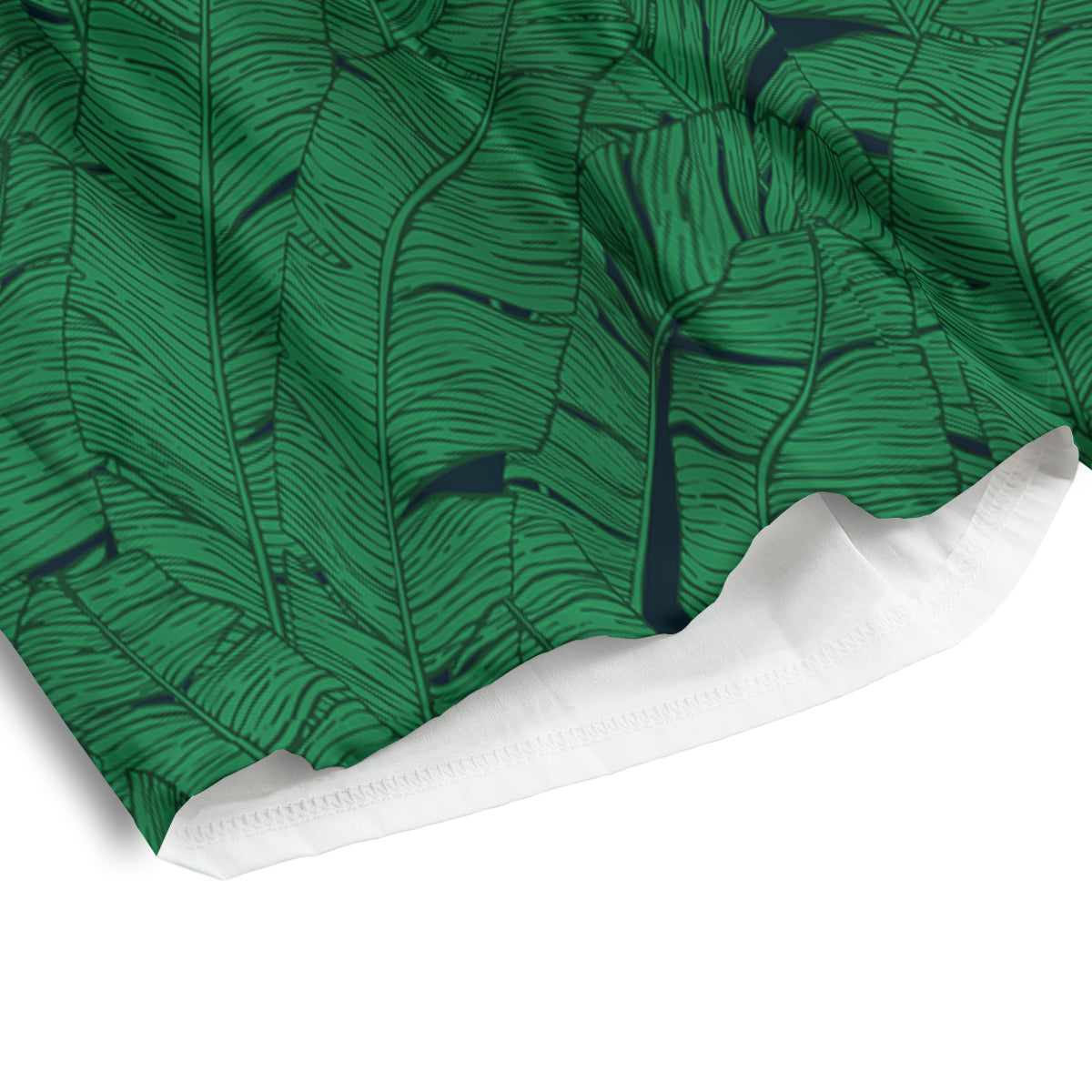 Tropical Leaves Green Print Pattern Men's Athletic Shorts-grizzshop