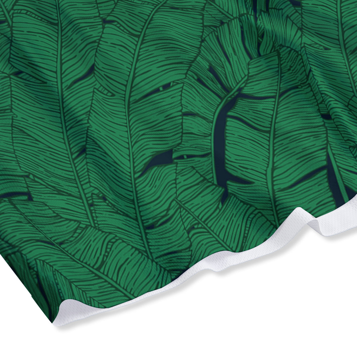 Tropical Leaves Green Print Pattern Mesh Shorts-grizzshop