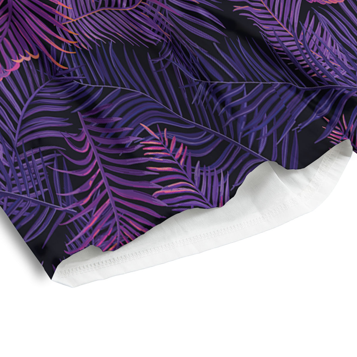 Tropical Leaves Violet Print Pattern Men's Athletic Shorts-grizzshop