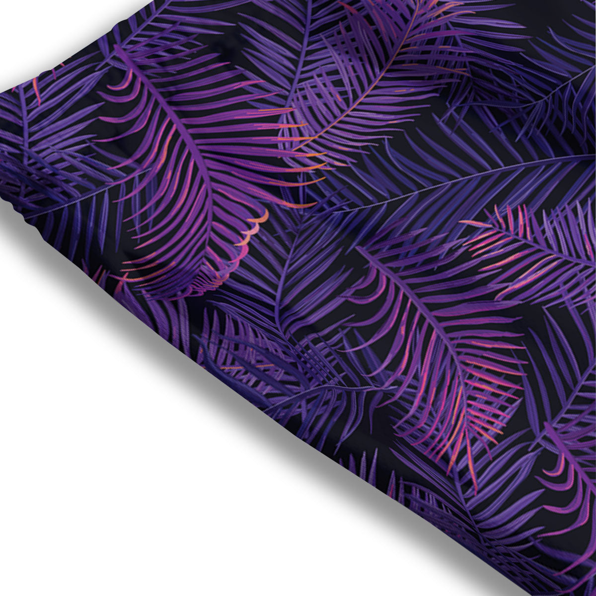 Tropical Leaves Violet Print Pattern Mesh Shorts-grizzshop