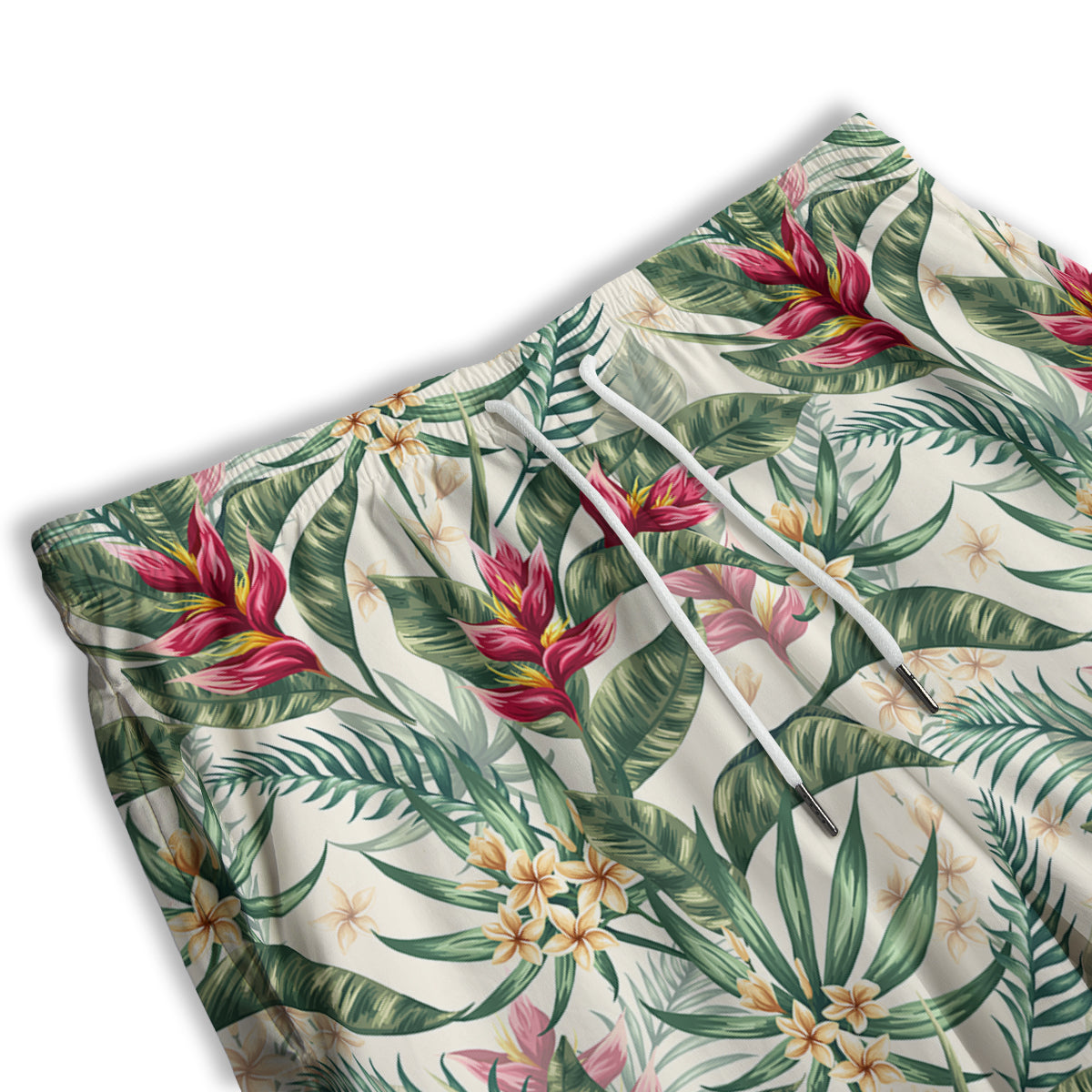 Tropical Leaves Watercolor Print Pattern Men's Athletic Shorts-grizzshop