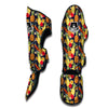 Tropical Mixed Hibiscus Pineapple Print Muay Thai Shin Guards-grizzshop