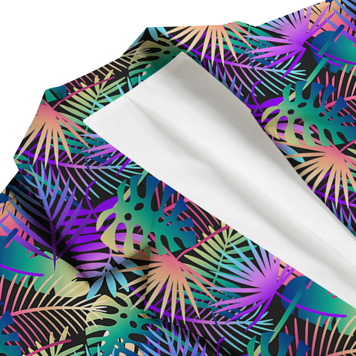Tropical Neon Color And Palm Leaves Print Pattern Men's Blazer-grizzshop