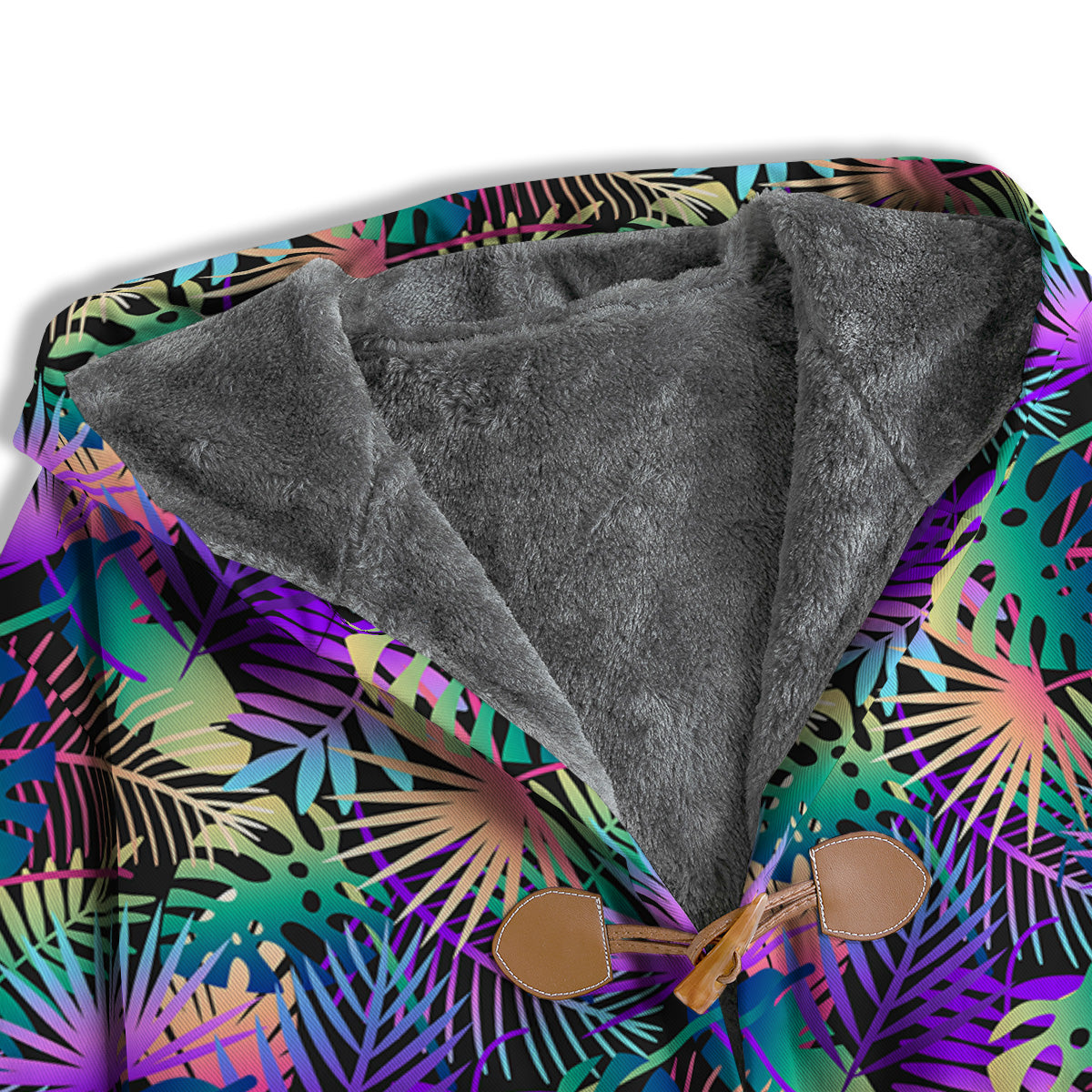 Tropical Neon Color And Palm Leaves Print Pattern Men's Windbreaker Jacket-grizzshop