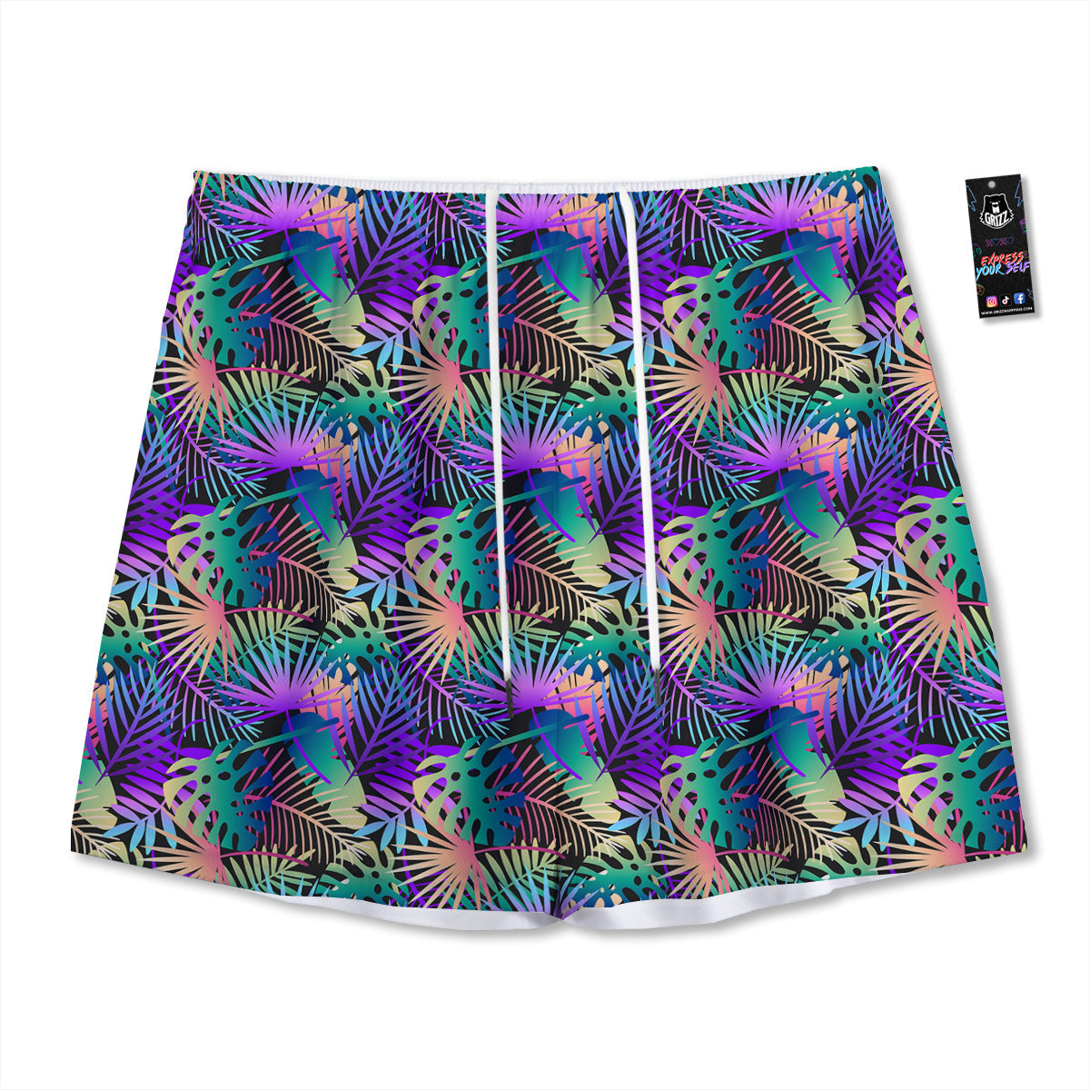Waffles Print Mesh Shorts