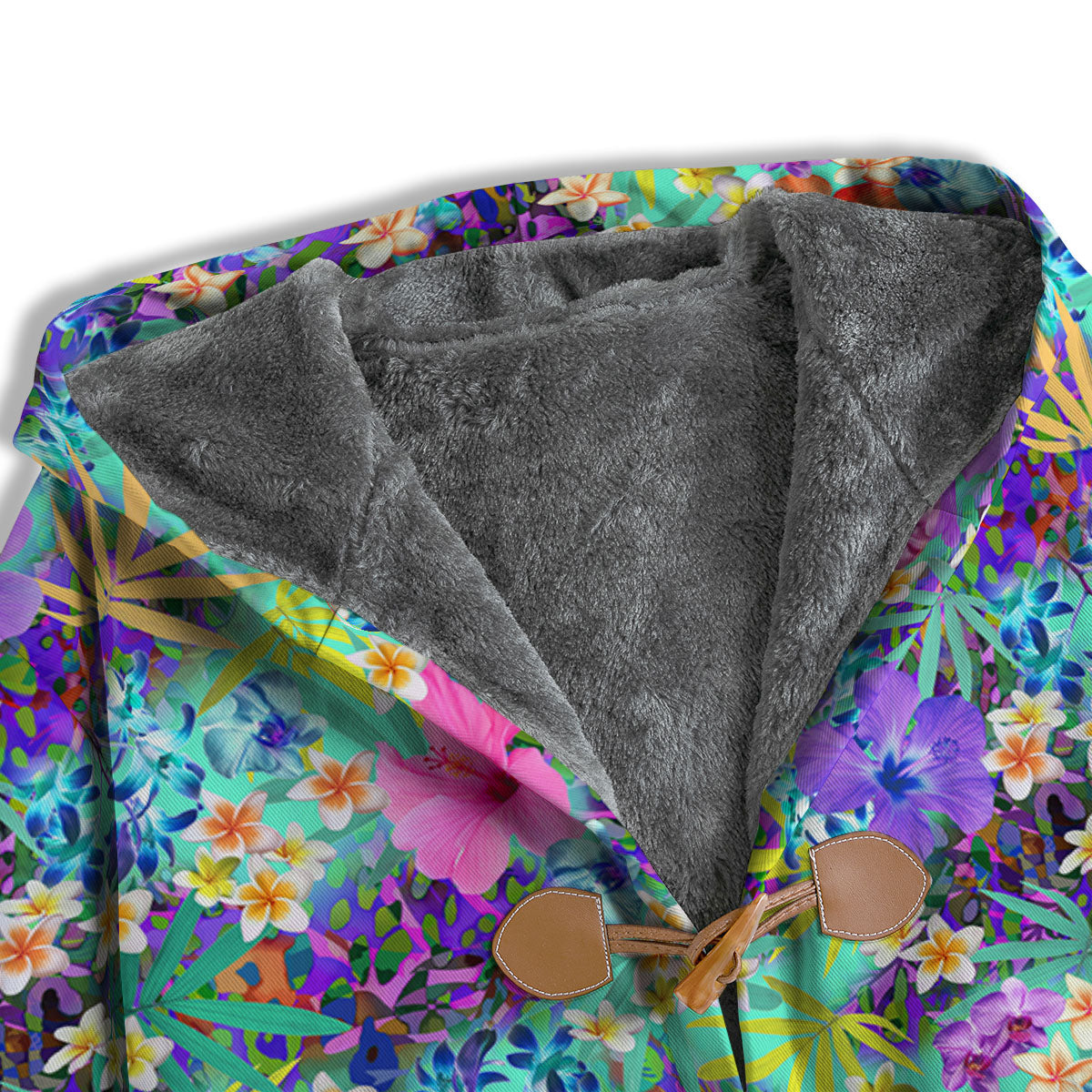 Tropical Neon Hibiscus Print Pattern Men's Windbreaker Jacket-grizzshop