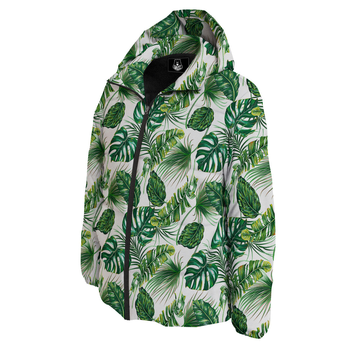 Tropical Palm Hawaiian Print Pattern Down Jacket-grizzshop
