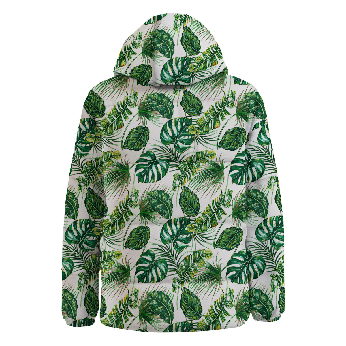 Tropical Palm Hawaiian Print Pattern Down Jacket-grizzshop