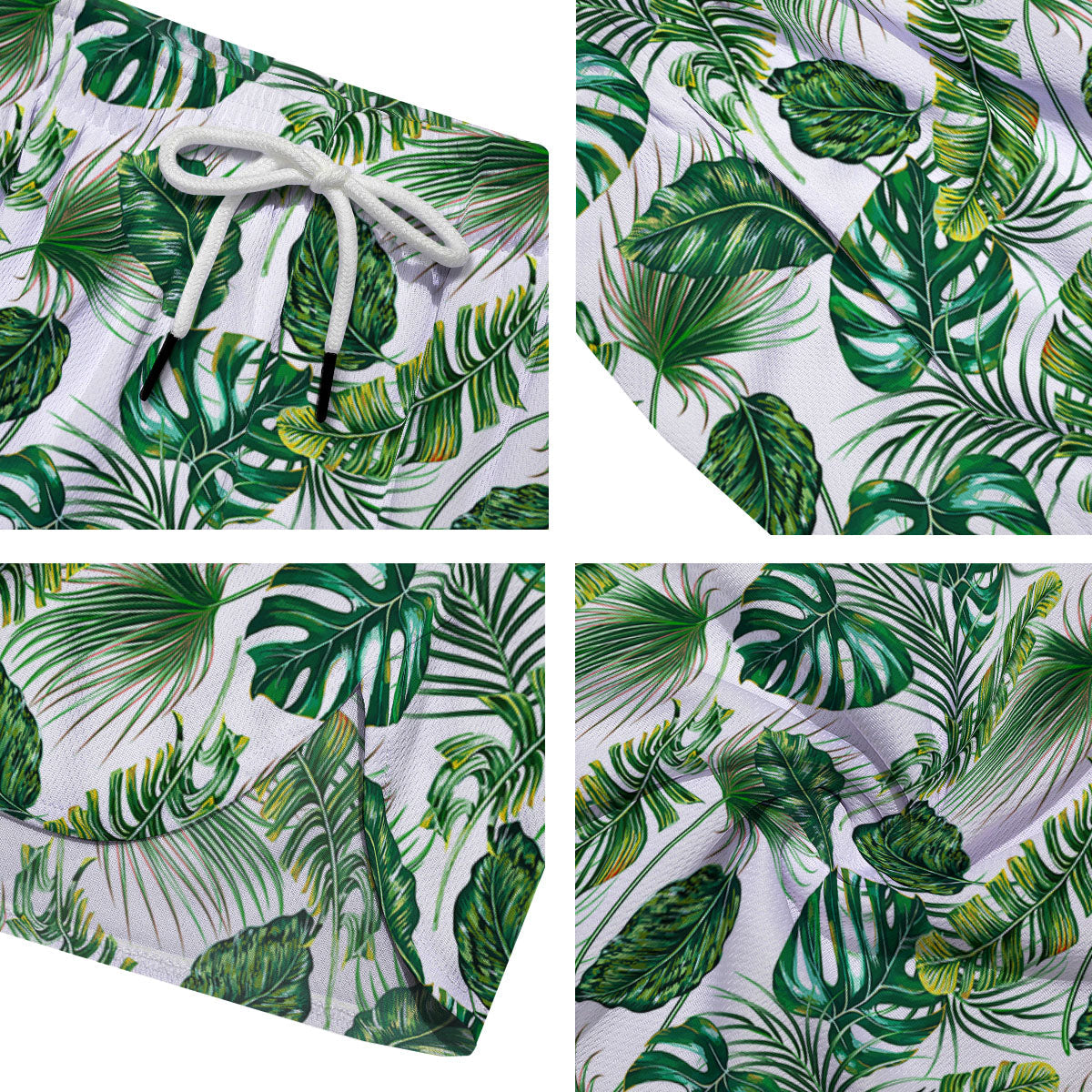Tropical Palm Hawaiian Print Pattern Men's Running Shorts-grizzshop