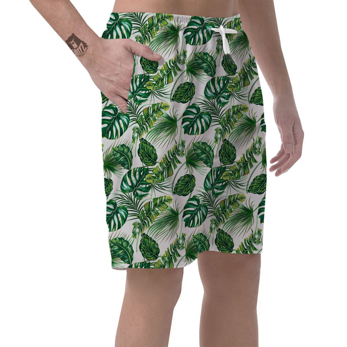 Tropical Palm Hawaiian Print Pattern Men's Shorts-grizzshop