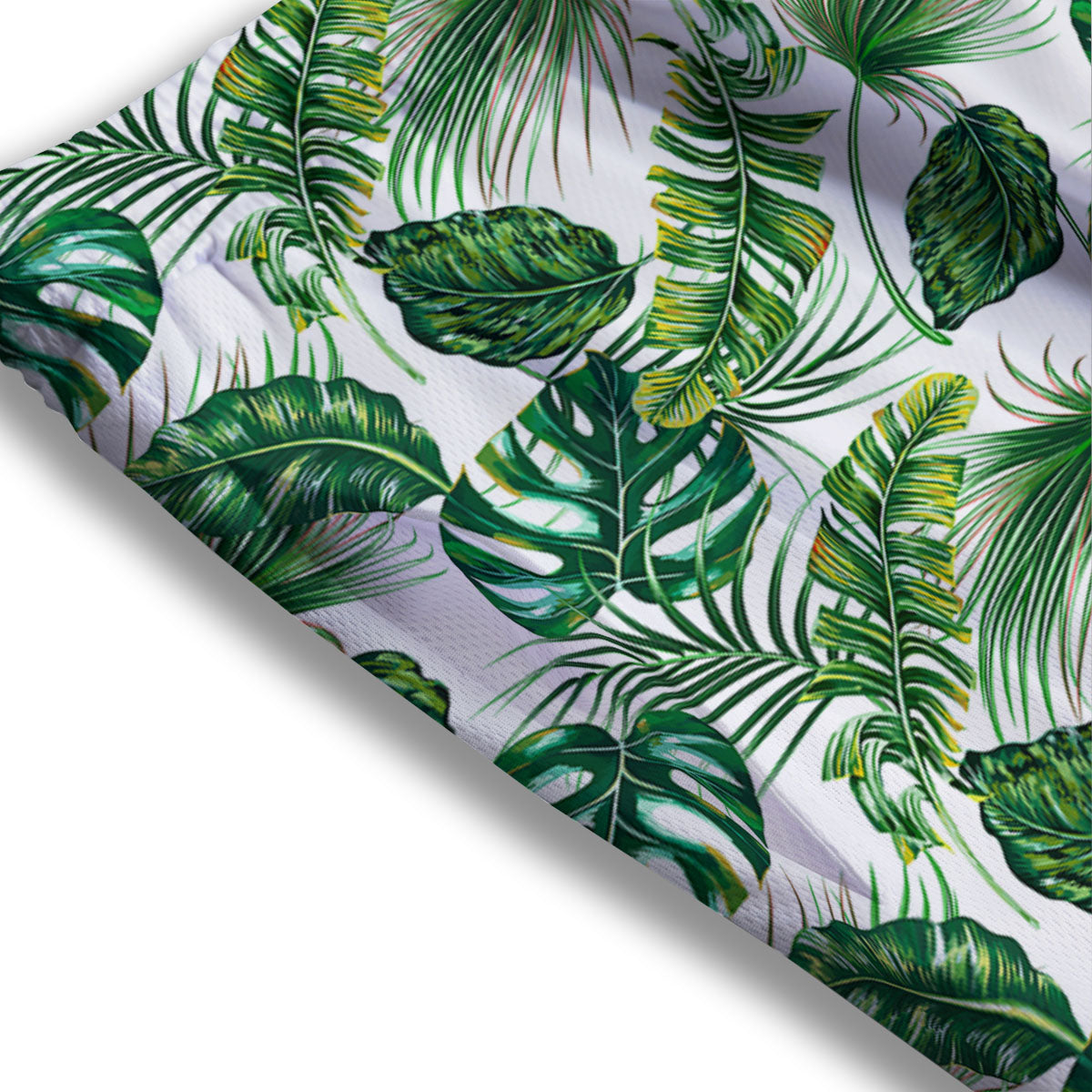 Tropical Palm Hawaiian Print Pattern Mesh Shorts