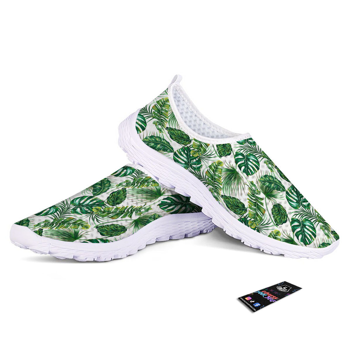 Tropical Palm Hawaiian Print Pattern Nurse Shoes-grizzshop