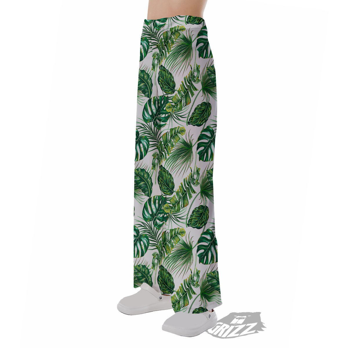 Tropical Palm Hawaiian Print Pattern Pajama Pants-grizzshop