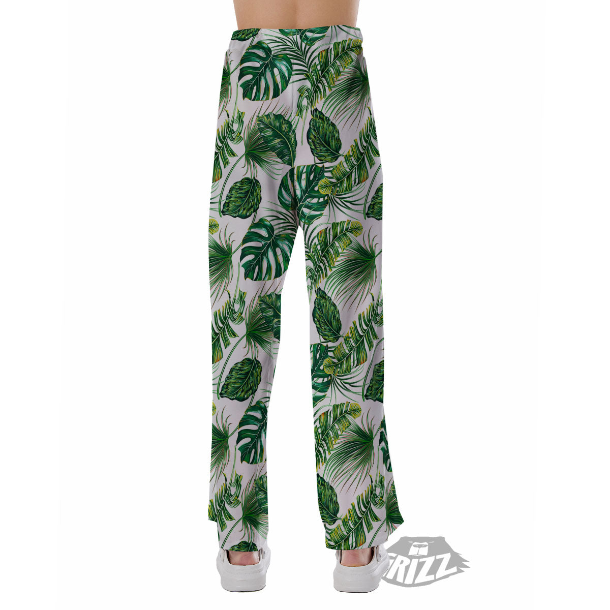 Tropical Palm Hawaiian Print Pattern Pajama Pants-grizzshop