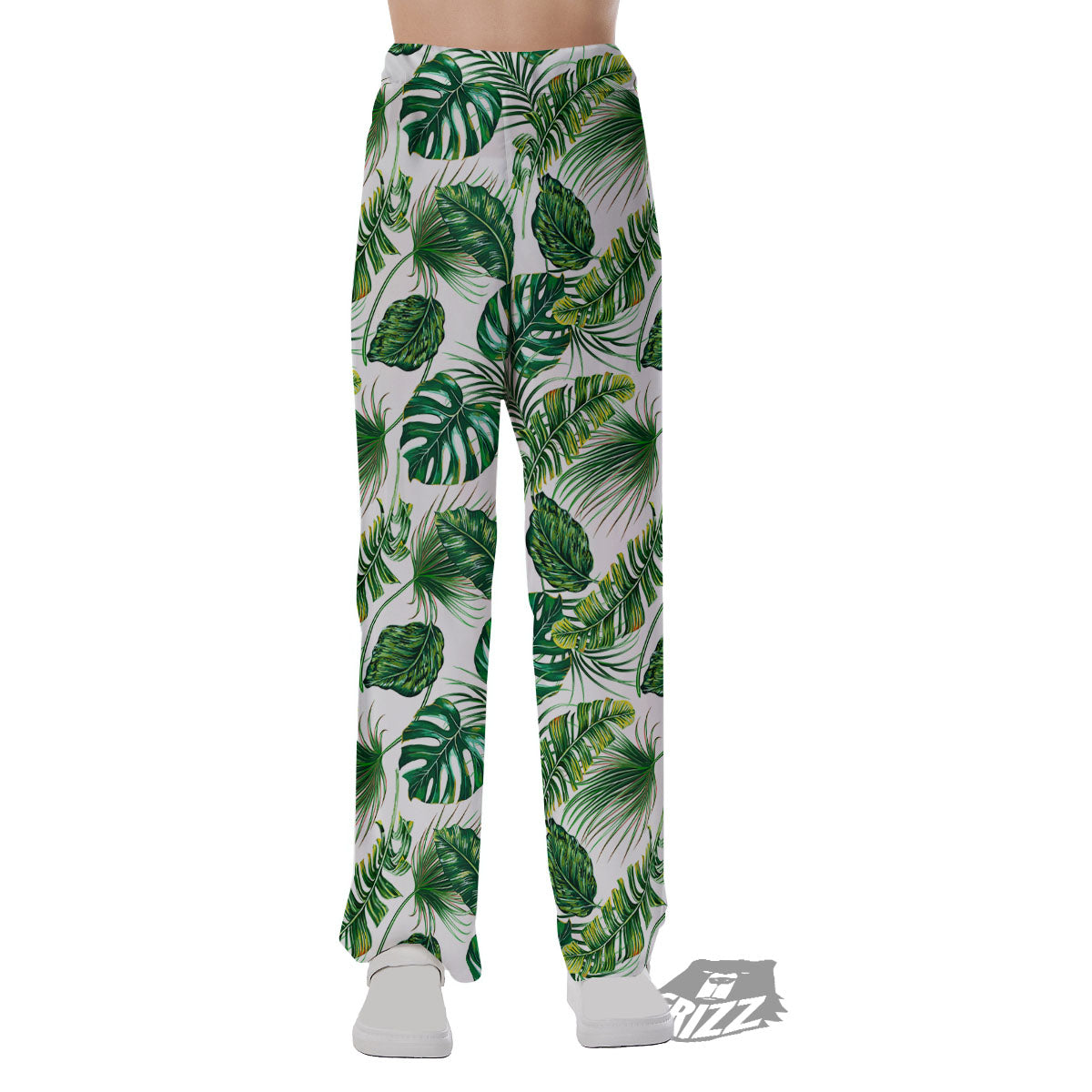 Tropical Palm Hawaiian Print Pattern Pajama Pants-grizzshop