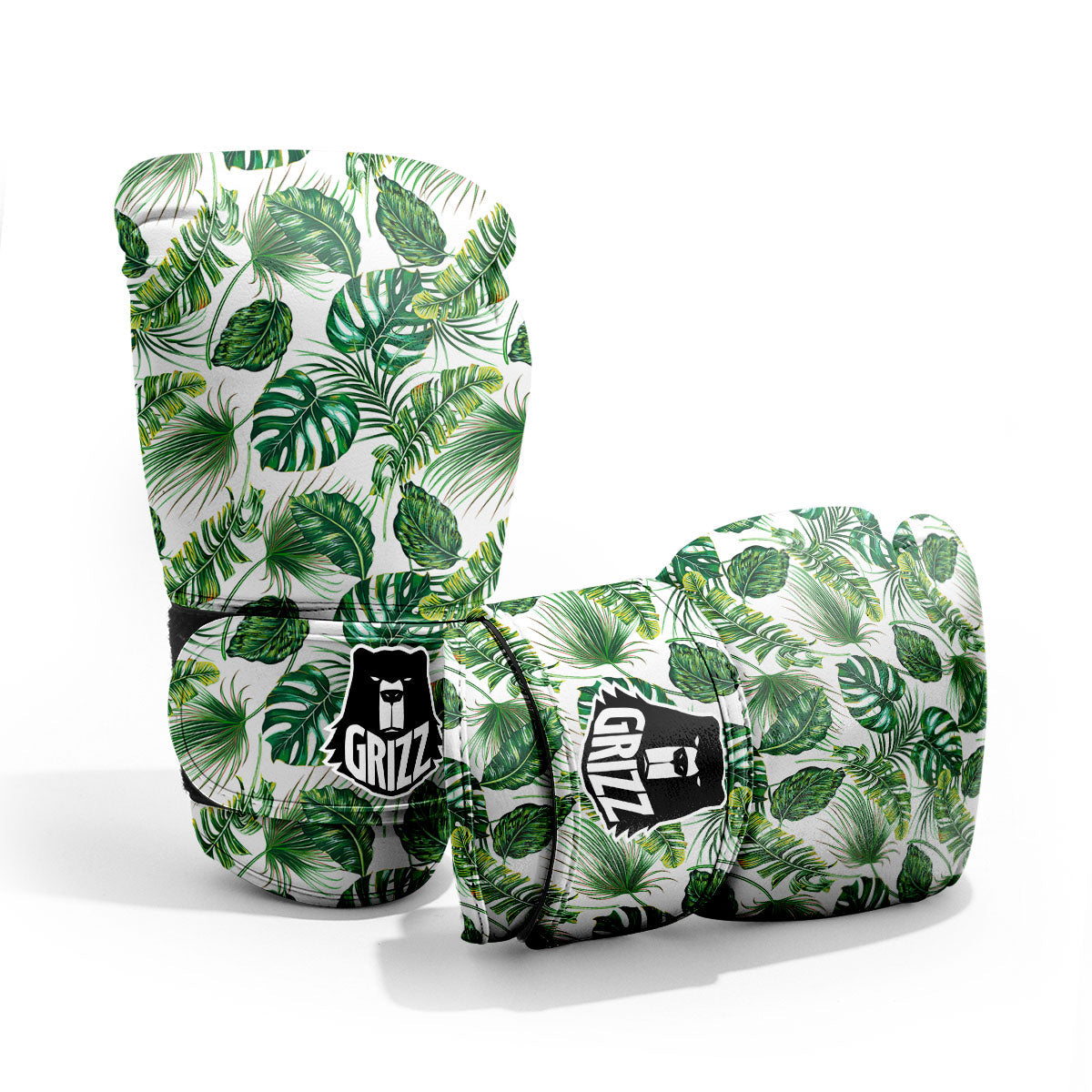 Tropical Palm Hawaiian Print Pattern Sparring Gloves-grizzshop