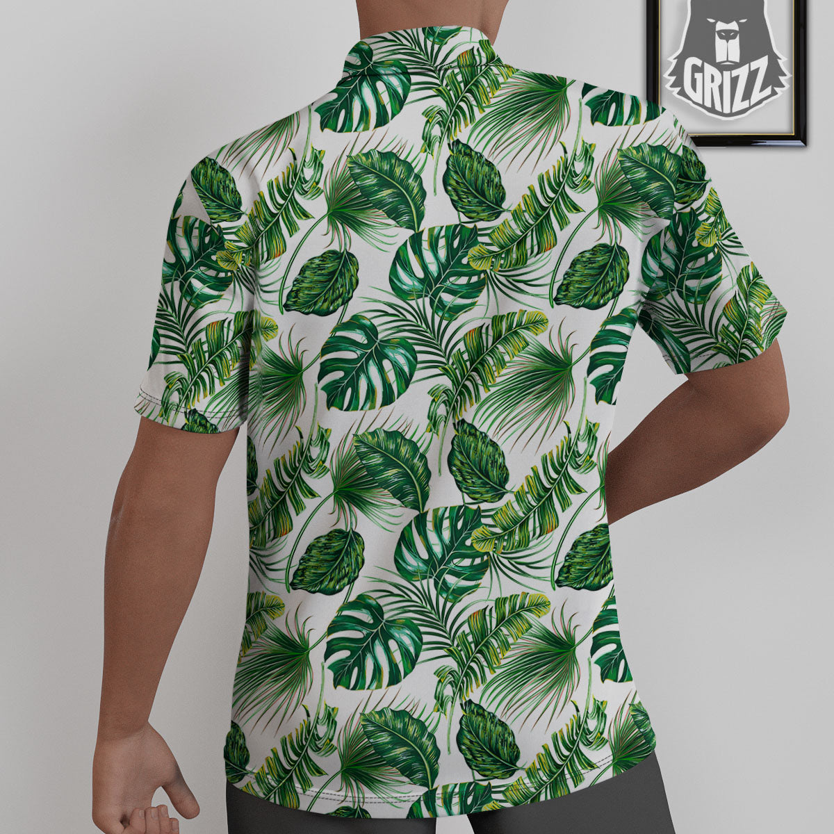 Tropical Palm Hawaiian Print Pattern Untucked Shirts-grizzshop
