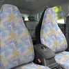 Tropical Palm Leaf Pastel Print Pattern Car Seat Covers-grizzshop