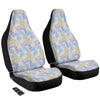 Tropical Palm Leaf Pastel Print Pattern Car Seat Covers-grizzshop