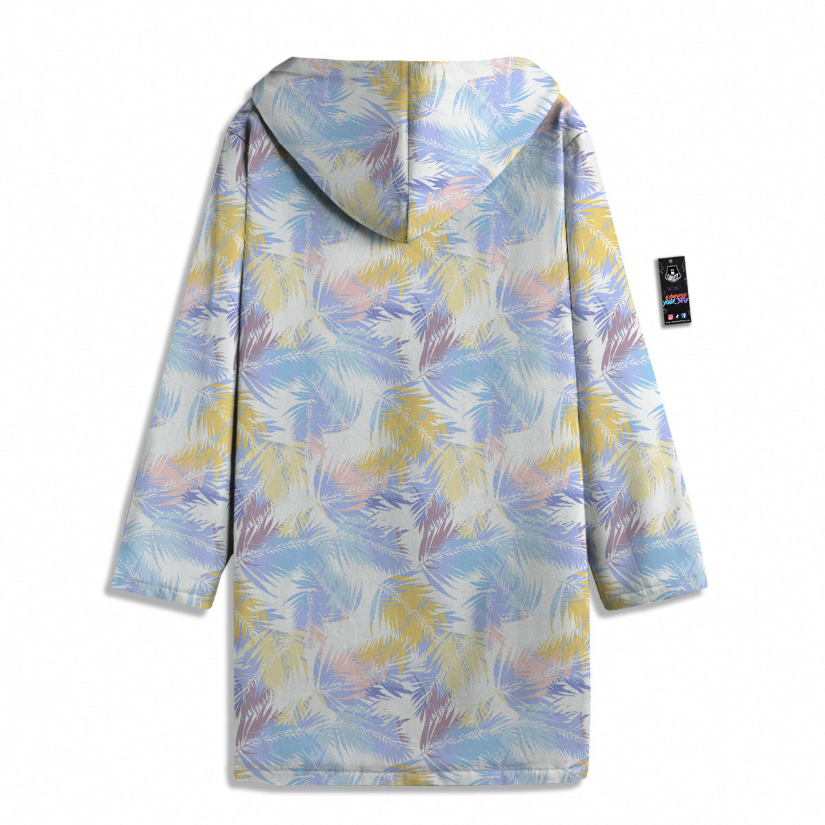 Tropical Palm Leaf Pastel Print Pattern Men's Windbreaker Jacket-grizzshop